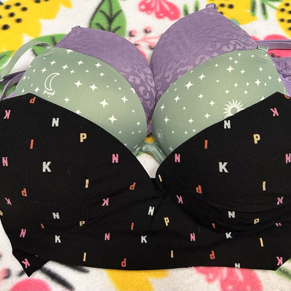 PINK Victoria Secret Push Up Bra Bundle